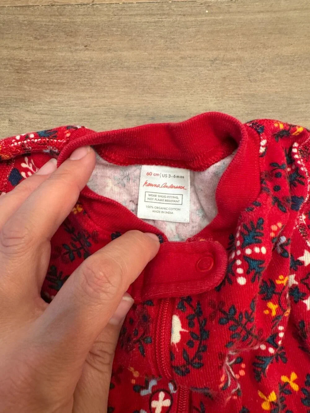 Hanna Andersson Red Fair Isle Zip Footed Sleeper 3-6M Holiday